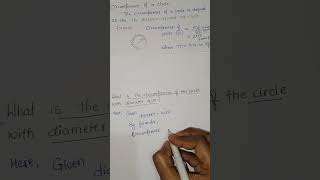 Circumference of circle Maths Resolution short youtubeshort math mathsshortfeeds [upl. by Cressy]