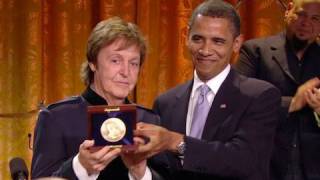 President Obama Honors Paul McCartney [upl. by Marrilee]