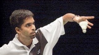 Highlights Badminton Peter Gade vs Pullela Gopichand 2001 All England 22 [upl. by Enimrac76]