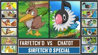 Sirfetchd Special FARFETCHD vs CHATOT Pokémon Ultra SunMoon [upl. by Aela549]