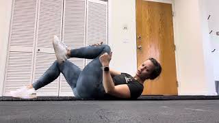 Hip flexion isometric hold knee to chest [upl. by Anilave]