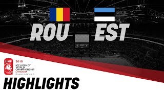 RomaniaEstonia  Highlights  2018 IIHF Ice Hockey World Championship Division I Group B [upl. by Arline]