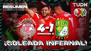 Resumen y goles  Toluca 41 León  Liga Mx  CL2024 J6  TUDN [upl. by Antoinette]