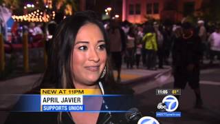 ILWU WORKERS MARCH IN SOLIDARITY IN SAN PEDRO [upl. by Lativa]