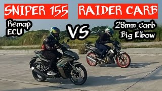 Sniper 155 vs Raider Carb [upl. by Deloris]