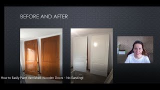 How to Paint Varnished Wooden Doors NO SANDING [upl. by Rabelais]