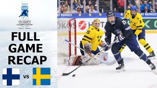 FINLAND vs SWEDEN Highlights  2024 IIHF U18 World Championship [upl. by Zetrac]