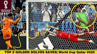 Best 5 Goalkeepers Impossible saves  2022 FIFA World Cup Qatar  Hand of golden glove [upl. by Enaffit]