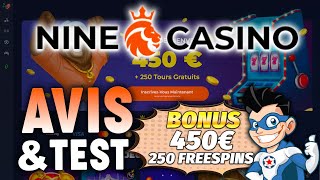 9️⃣ NINE CASINO 🎰 Avis amp Test Bonus 450€ [upl. by Droffig]