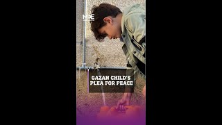 Gazan child urges for genuine truce [upl. by Engamrahc]