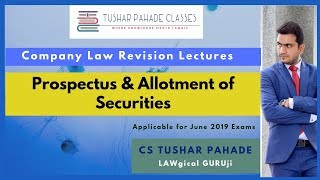 Part 3  Company Law Revision  Prospectus amp Allotment of Securities [upl. by Lauer]