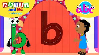 LETTER B Adventures ABC learning for toddlers  Learn and Play with Akili and Me [upl. by Kcirdde]