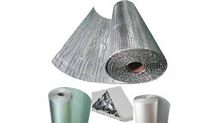 ceiling aluminium air bubble foil roll prefab reflective heat thermal roof insulation material [upl. by Halsey]