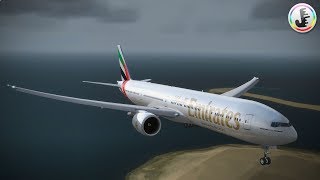 P3D V4 Emirates 777300 Auto Landing in Dubai [upl. by Bohlin818]