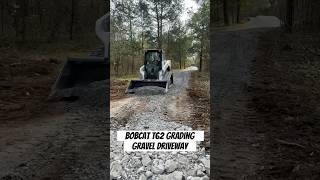 Bobcat T62 Grading out 420’ crusher run driveway asmr bobcat landmanagement gravel [upl. by Edahs]