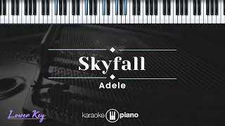 Skyfall  Adele KARAOKE PIANO  LOWER KEY [upl. by Annavaig]