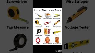 List of Electrician Tools electrician electricaltools electrical wireman technology tech [upl. by Bambi236]