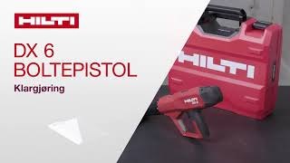 Hilti DX6 boltepistol klargjøring [upl. by Atiuqehs]