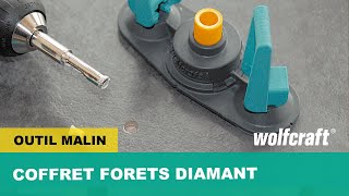 Comment percer du carrelage sans le casser  Coffret forets diamant  guide  wolfcraft [upl. by Acirrej]