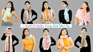 How to Style a Scarf in 20 Ways  Fashion HACKS Every Girl Must Know  Anaysa [upl. by Babette]