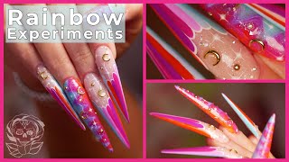 Drag Through Nail Art  Recycling Jewellery for Nails [upl. by Ameyn766]