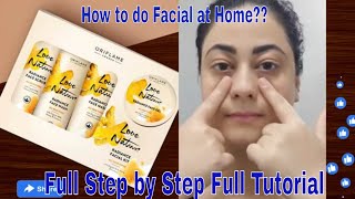 How to Do Facial Love Nature Radiance Facial Kit withOrganic Milk Honey and Turmeric by Oriflame [upl. by Leif]