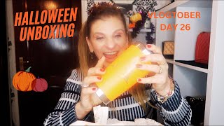 HALLOWEEN UNBOXING  VLOGTOBER DAY 26 [upl. by Derinna]