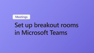 How to set up breakout rooms before a Microsoft Teams meeting [upl. by Garrity]