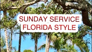 FLORIDA STYLE OUTDOOR CHURCH Bonita Springs sundayservice outdoorliving churchservice [upl. by Ybbil]