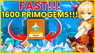 How To Earn Primogems FAST 1600 FAST PRIMOGEMS  Genshin Impact [upl. by Vernon]