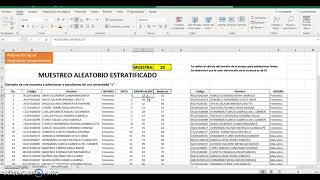 Muestreo Estratificado en Excel [upl. by Susanna]