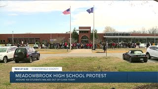 Students protest outside Meadowbrook High School [upl. by Towne740]