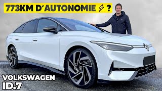 Essai Volkswagen ID7 – 773KM d’autonomie en 100 électrique [upl. by Eanore94]