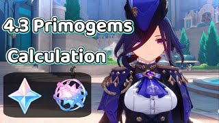 43 update Primogems Calculation Genshin Impact [upl. by Akinwahs162]