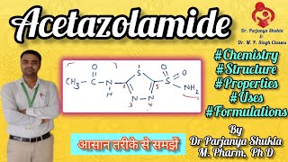 Acetazolamide  Diuretics  Pharmaceutical Chemistry  D Pharm l 1st year [upl. by Pace]