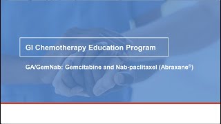 GI Chemotherapy Education – GAGemNab Gemcitabine and Nabpaclitaxel Abraxane® [upl. by Nuhsal179]