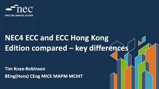 NEC4 ECC and ECC HK Edition Compared [upl. by Siladnerb]