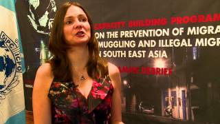 INTERPOL TV INTERVIEW  Rebecca Miller United Nations Office on Drugs and Crime [upl. by Uranie]