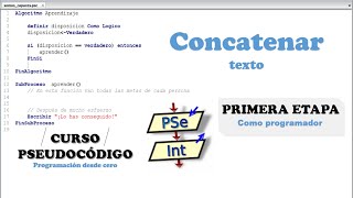 Concatenación PSEUDOCÓDIGO  capítulo 7 [upl. by Llekcir]