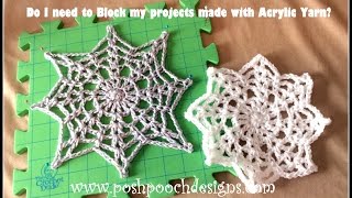 Blocking Projects Made With Acrylic Yarn [upl. by Faro]