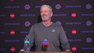 Boise State offensive coordinator Dirk Koetter talks ahead of Fridays game at UNLV [upl. by Elfie411]