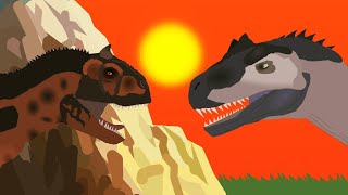 Allosaurus vs Carnotaurus  Stick Nodes ANIMATION [upl. by Gare]