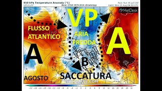 METEO  NUOVO ASSETTO BARICO DOMINANTE NEI MODELLI PER AGOSTO BASSA PRESSIONE E TEMPORALI DETTAGLI [upl. by Lewanna70]