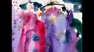 WATERCOLOR ABSTRACT EXPRESSIONISM A SYMPHONY of JEWEL TONES [upl. by Wehttan858]