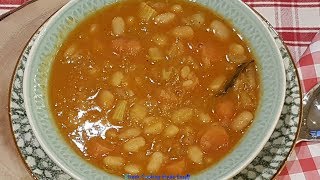 How to make Greek White Bean Soup  Fasolada  Φασολάδα [upl. by Strickman]