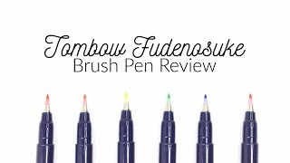 Tombow Fudenosuke Brush Pen Review for Handlettering and Modern Calligraphy [upl. by Nywles636]