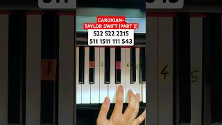 Cardigan  Taylor Swift Part 2 Piano Tutorial [upl. by Merilee]