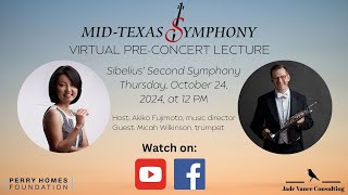 Virtual PreConcert Lecture for Sibelius’ Second Symphony [upl. by Soren]