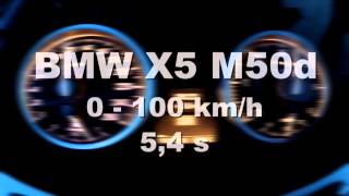 BMW X5 M50d 0  100 kmh  kickdown [upl. by Pinto387]