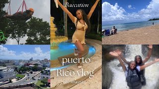 TRAVEL VLOG  BAECATION IN PUERTO RICO Zipline Rainforest sight seeing more [upl. by Nagiam]